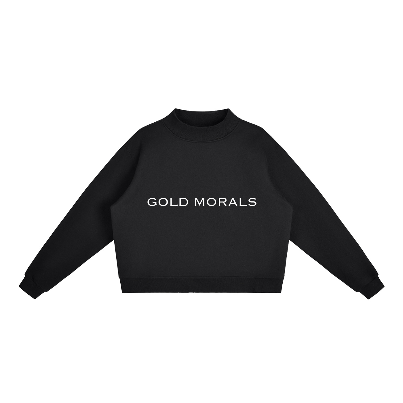 Gold Morals Essential Fleece Mock-Neck Crew Sweatshirt