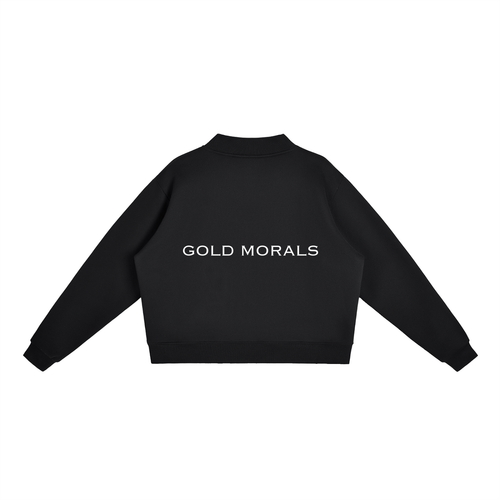 Gold Morals Essential Fleece Mock-Neck Crew Sweatshirt