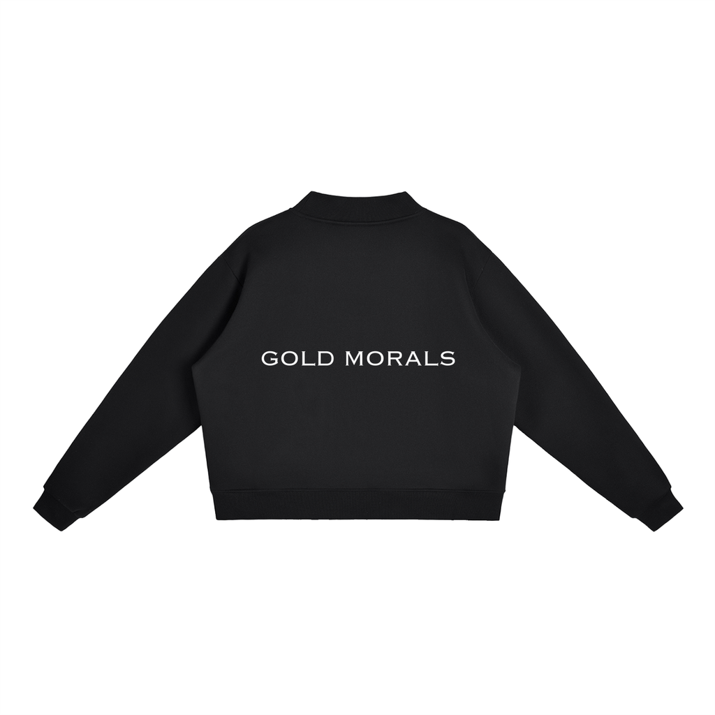 Gold Morals Essential Fleece Mock-Neck Crew Sweatshirt
